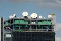 Roof top media satellite dishes