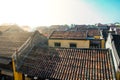 Roof top of old brick houses in Hoi An ancient town Royalty Free Stock Photo