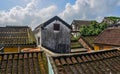 Roof top of old brick houses in Hoi An Royalty Free Stock Photo