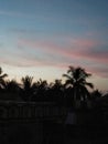 Roof top sunset in india