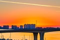 Roof top sunset from library Royalty Free Stock Photo