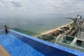 Roof top swimming pool in Danang in Vietnam