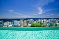 Roof top swimming pool, view to Male'