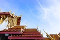 Roof top of Thai Marble Temple Wat Benchamabophit Dusitvanaram Royalty Free Stock Photo