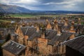 Roof tops and chimney of Stirling, Scotland.