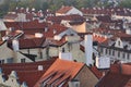 Roof tops of historical buildings in the Lesser Town of Prague. Royalty Free Stock Photo