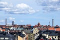 Roof tops and old houses in Stockholm city Royalty Free Stock Photo