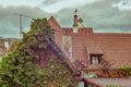 roof with traditional design. Sibiu, Romania.