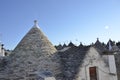 Roof of the traditional houses trulli in Unesco village Alberobello, Italy