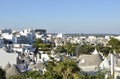 Roof of the traditional houses trulli in Unesco village Alberobello, Italy