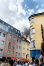 roof truss fire in the cologne district of lindenthal