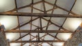 Roof truss or trusses old oak timbers Royalty Free Stock Photo