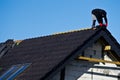 Roof under construction Royalty Free Stock Photo