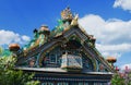 Roof of the unusual house in the Russian village