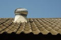 Roof Ventilator, Ball spinning ventilation, Air ventilator on the roof, Ventilators on the roof top spinning and take cool air. Royalty Free Stock Photo