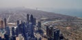 Roof view on Dubai from the 154th floor of the Burj Khalifa