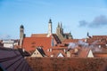 Roof View With St. Johannis Church, St. James Church And Town Hall Towers - Rothenburg Ob Der Tauber, Bavaria, Germany
