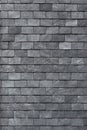 Roof wall of the Silesian black shale. Slate roofing tiles