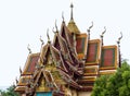 Roof of Wat Laem Suwannaram Chinese Buddhist Temple, Ko Samui Island, Thailand Royalty Free Stock Photo