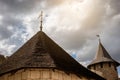 The roof of the watchtower of the ancient fortress Khotyn in Ukraine