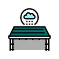 roof waterproofing color icon vector illustration Royalty Free Stock Photo