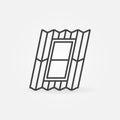 Roof Window vector Skylight concept thin line icon Royalty Free Stock Photo