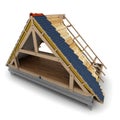 Roof wooden framework