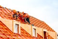 Roofers on the roof.