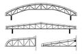 Roofing building,steel frame,roof truss collection, vector illustration