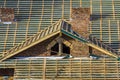 Roofing Construction. Wooden Roof Frame House Construction Royalty Free Stock Photo