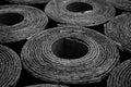 Roofing felt. Rolls of Bitumen Royalty Free Stock Photo