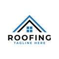 Roofing house logo design