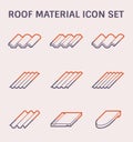 Roofing material icon