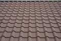 Roofing materials. Metal House roof. Closeup House Construction Building Materials. Roof construction.