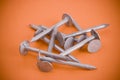 Roofing nails Royalty Free Stock Photo