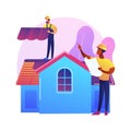 Roofing services abstract concept vector illustration.