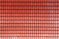 Roofing texture. Red corrugated tile element of roof. Seamless pattern. Royalty Free Stock Photo