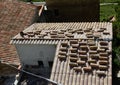 Roofing with the traditional ceramic tiles Royalty Free Stock Photo