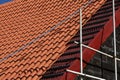 Roofing works progress Royalty Free Stock Photo