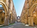 The roofless abbey of Saint Galgano. Siena Tuscany Italy