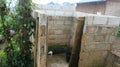 Roofless jungle bathroom in the open air in kalaw myanmar