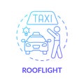 Rooflight blue gradient concept icon