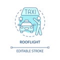 Rooflight turquoise concept icon