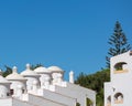 Roofline view of typical Portuguese townhouses