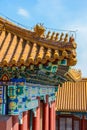 Roofs of buildings Forbidden City in Beijing Royalty Free Stock Photo