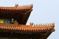 Detail on roofs of  Forbidden city, Beijing China Royalty Free Stock Photo