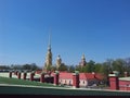 Roofs of the buildings in Peter and Paul fortress