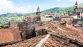 Roofs and churches in Castiglione di Sicilia town