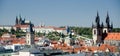 Roofs and churches of Prague Royalty Free Stock Photo