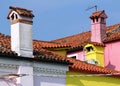 Roofs of colorful houses, Burano island, Italy Royalty Free Stock Photo